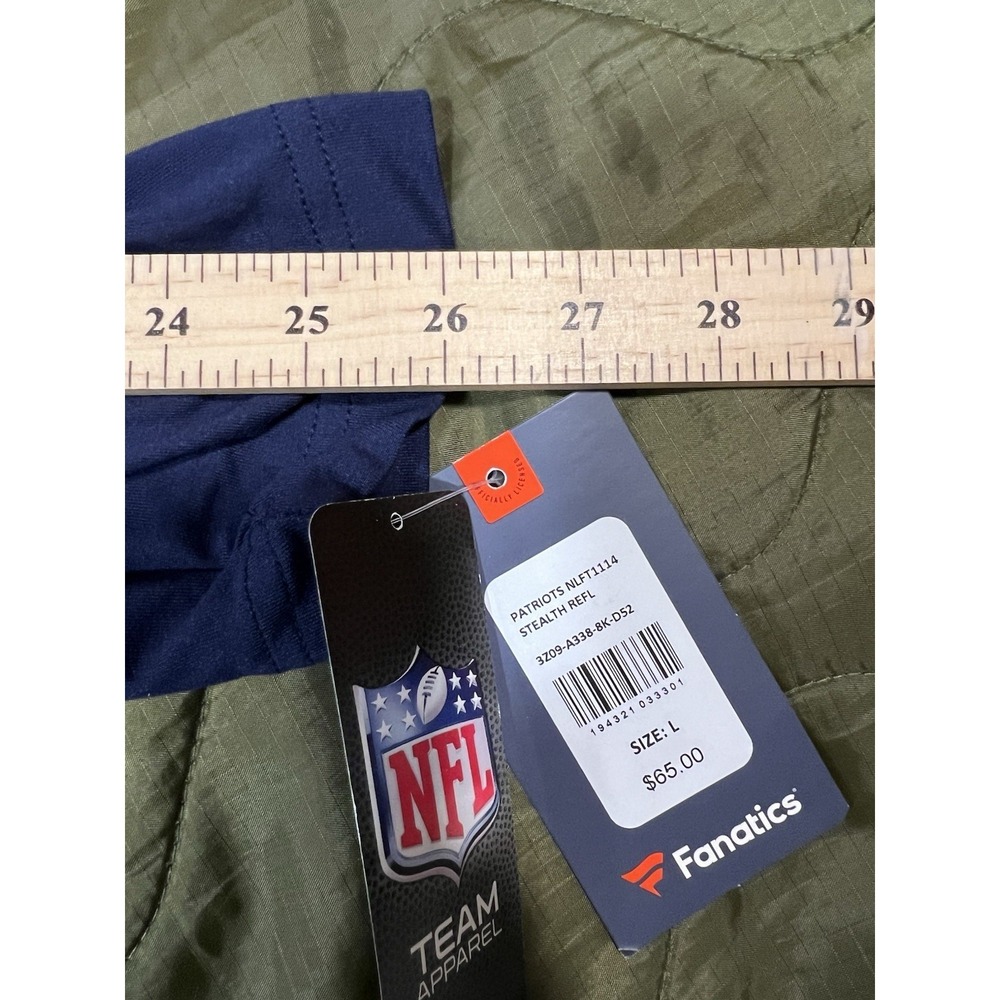 Fanatics Patriots 1/4 Zip Pullover Men's L NFL Team Apparel Blue STEALTH NWT - Picture 11 of 12